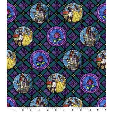 Springs Creative 18" x 22" Cotton Disney Beauty And Beast Precut Sewing & Craft Fabric