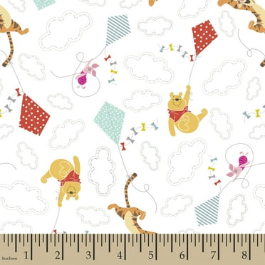 Springs Creative 18" x 22" Cotton Disney Pooh and Friends Flying Kites Precut Sewing & Craft Fabric