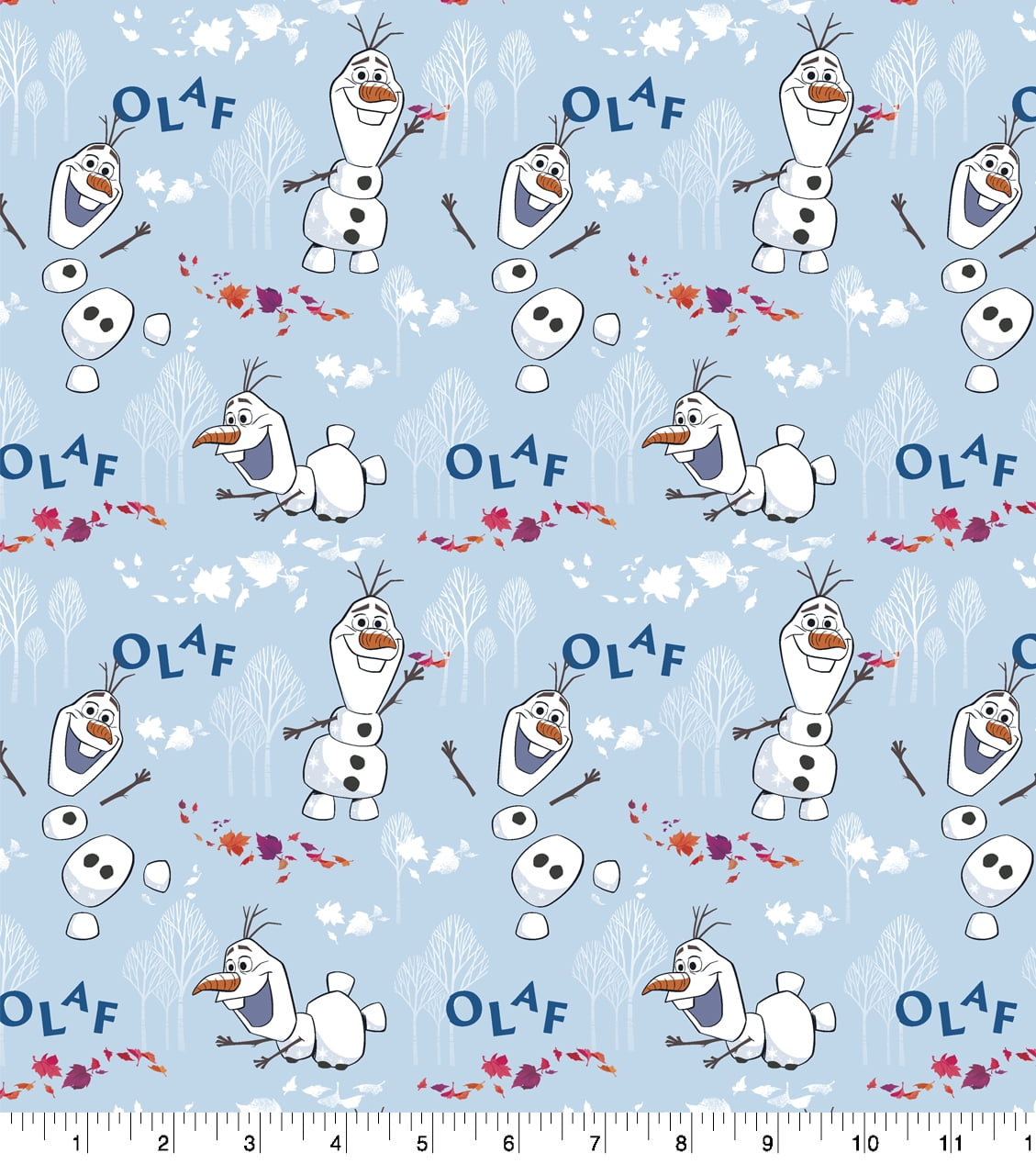 Springs Creative 43" Cotton Disney Frozen 2 Olaf Icon Toss Sewing & Craft Fabric by the Yard