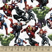 Springs Creative 43" x 36" Cotton Marvel Avengers Unite Precut Sewing & Craft Fabric