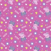 Springs Creative Peppa Pig Toss 43 x 36 Precut Cotton Fabric for Sewing and Crafting