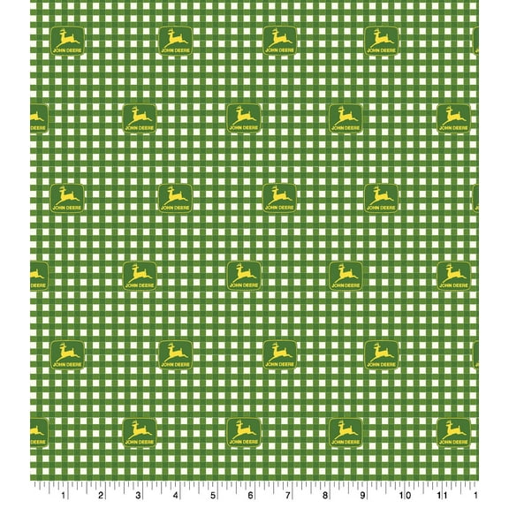 Springs Creative 44" x 36" Cotton John Deere Gingham Precut Sewing & Craft Fabric