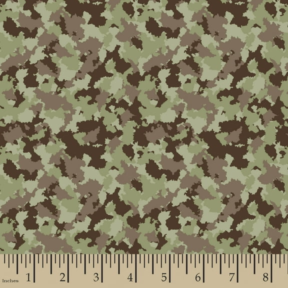 Springs Creative 44" x 36" Cotton Walmart Gearhead Camo Precut Sewing & Craft Fabric