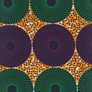 Springs Creative African Hand Dyed Wax Prints Dahlia Geo 100% Cotton Fabric sold by the yard