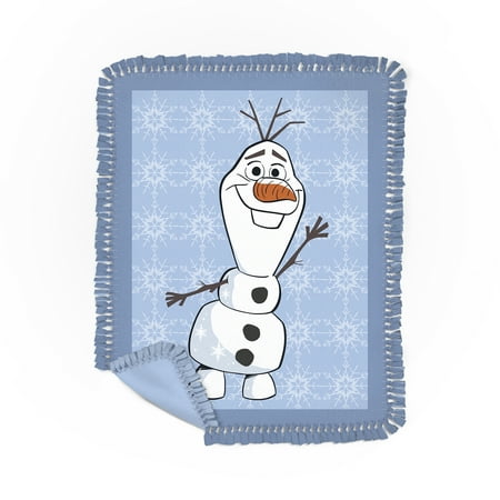 Springs Creative Blue, White Frozen Polyester Throw, 55" x 43"