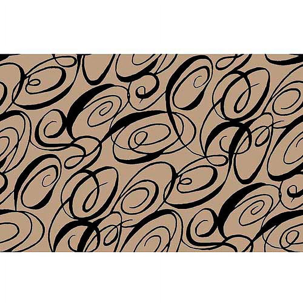 Springs Creative Burlap 47"/48" Print CaliLoops Black Fabric, 1.5 Yd