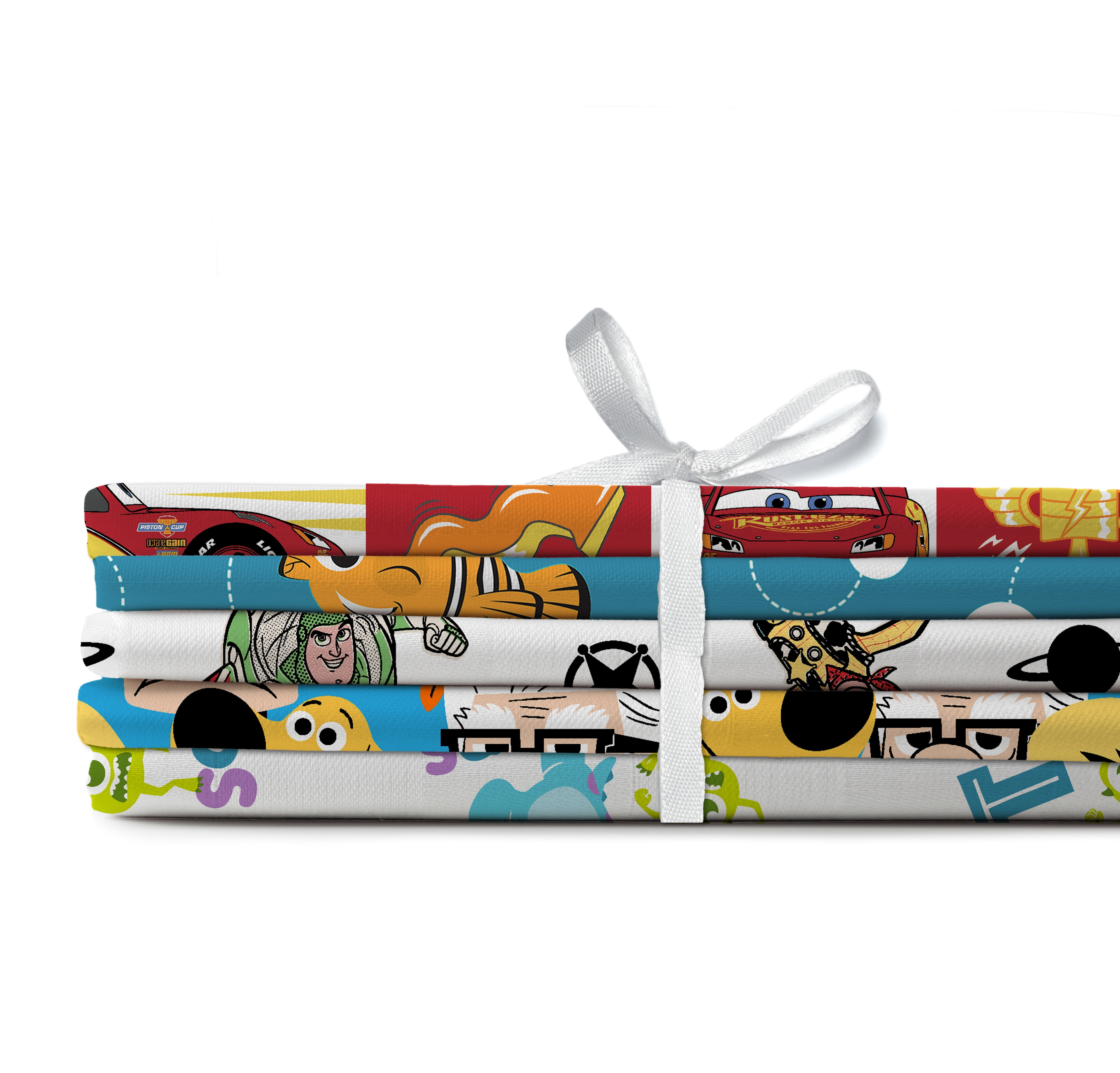 Springs Creative Cotton 21" Disney Pixar Assorted Fat Quarter Bundle, 5 Pieces