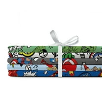 Springs Creative Cotton 21" Marvel Avengers Doodle Assorted Fat Quarter Bundle, 5 Pieces