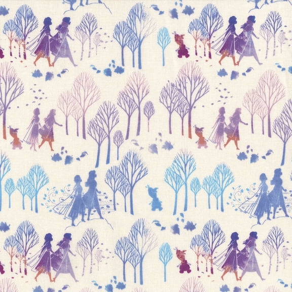 Springs Creative Disney Frozen 2 Frozen Character Silhouettes 100% Cotton Fabric sold by the yard