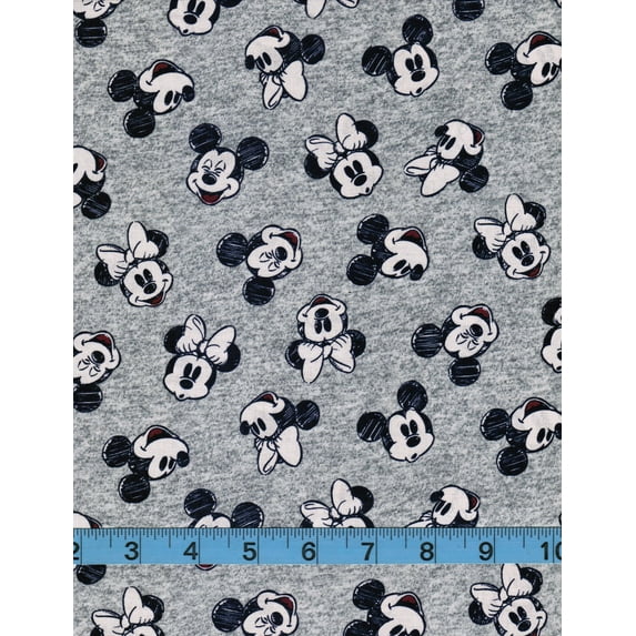 Springs Creative Disney Mickey Minnie Heather Toss CTN 100% Cotton Fabric sold by the yard