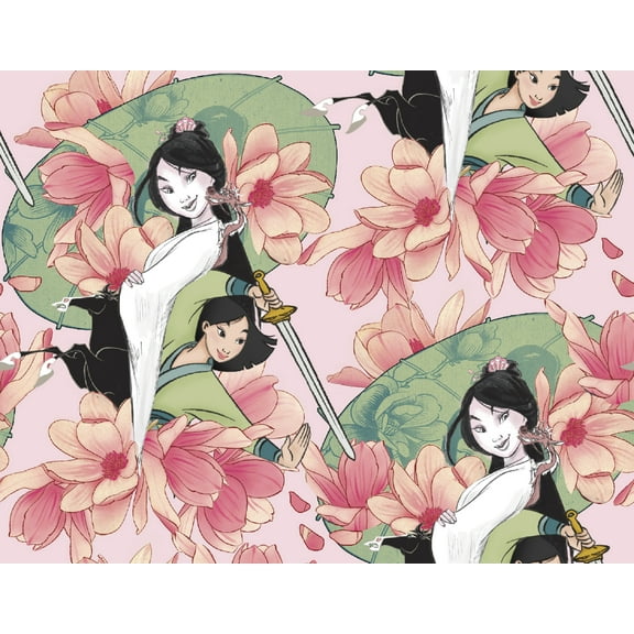 Springs Creative Disney Mulan Floral 1 Yard Precut Fabric