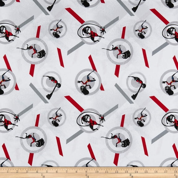 Springs Creative Disney The Incredibles 2 Mrs. Incredible and Violet Quilt Fabric, Cream, 100% Cotton Fabric sold by the yard