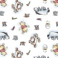 thumbnail image 1 of Springs Creative Disney Winnie the Pooh and Friends Tossed White 100% Cotton Fabric by 1/2 of a Yard, 1 of 1