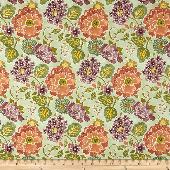 Springs Creative Embassy Row Master Floral Green 100% Cotton Fabric Sold by The Yard.