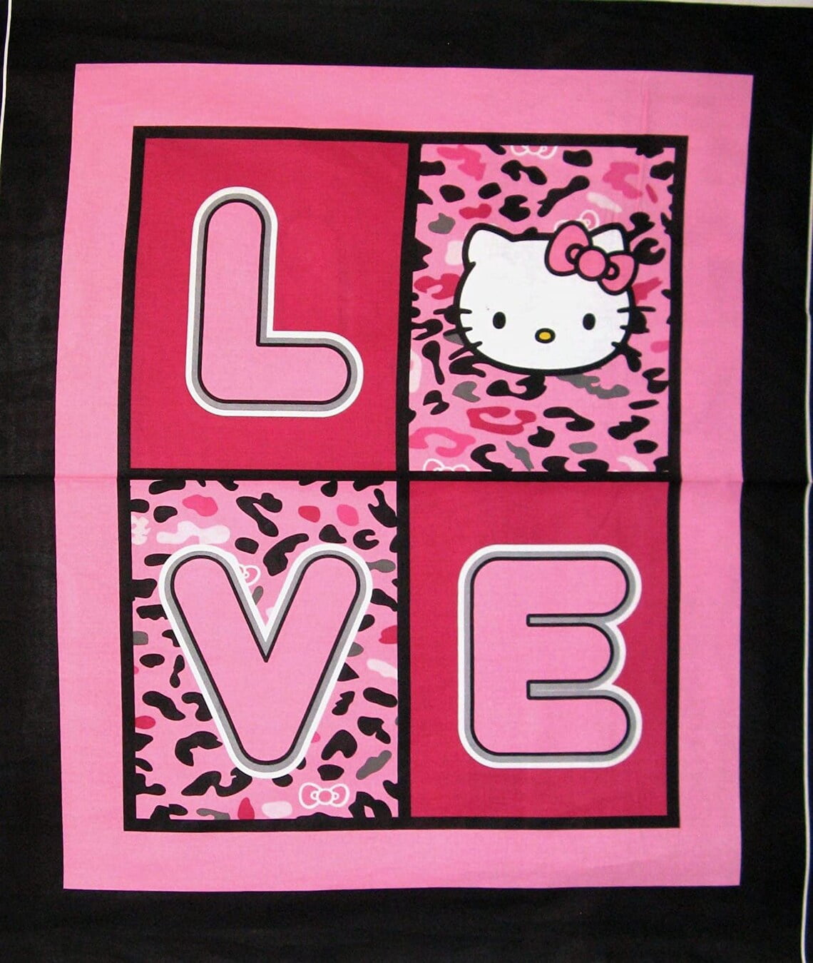 Springs Creative Hello Kitty Cheetah Love 35x43in. Panel 100% Cotton ...