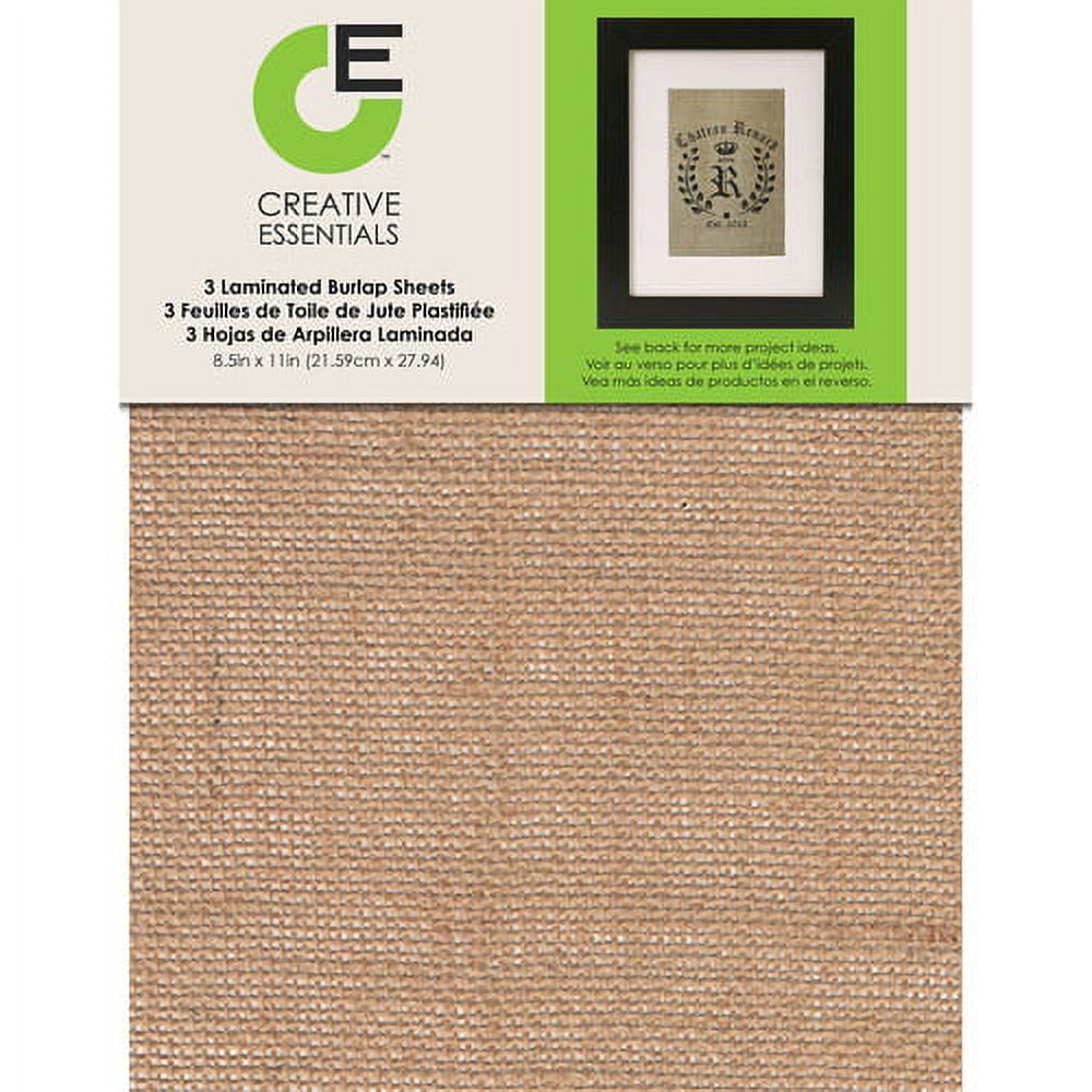 Springs Creative Laminated Burlap Sheets, 3 Count