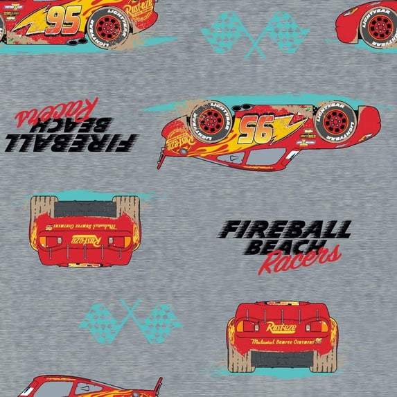 Springs Creative Lightning McQueen Fireball Racer 100% Cotton Fabric sold by the yard