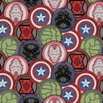 thumbnail image 1 of Springs Creative Marvel Avengers Coins Hulk Iron Man Black Panther Captain America Black Widow 100% Cotton Fabric by The Yard, 1 of 1