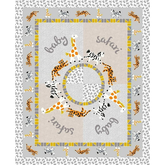 Springs Creative Mosaic Safari 35x44in panel 100% Cotton Fabric sold by the panel