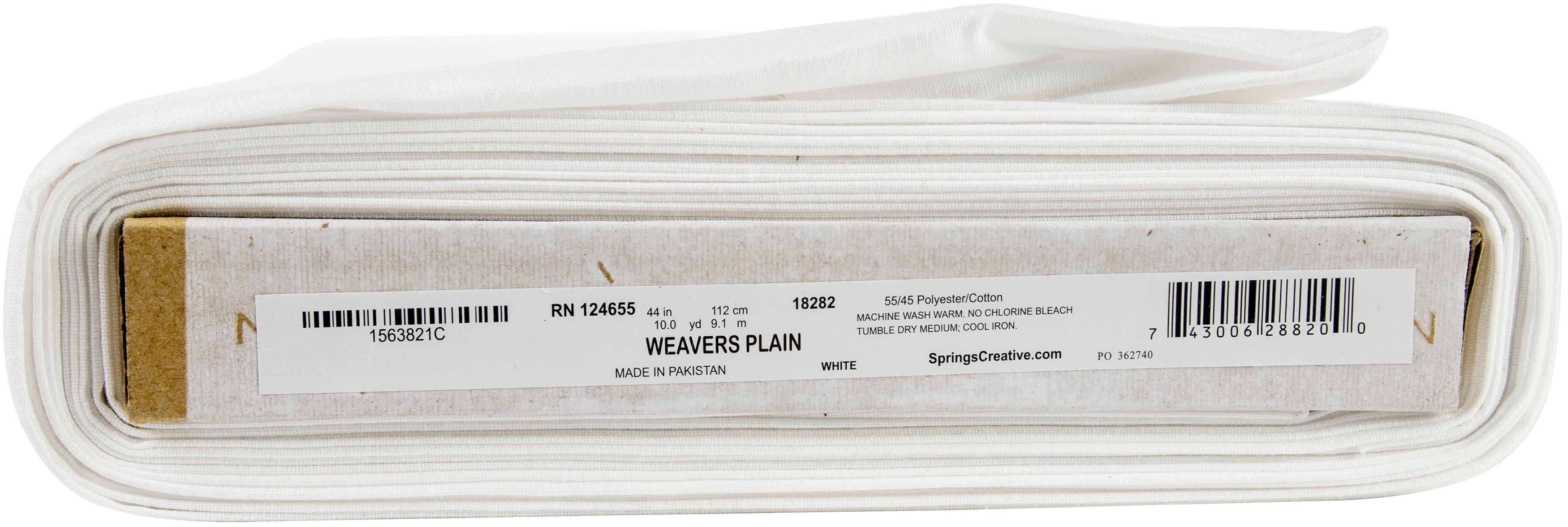 Springs Creative Poly/Cotton Weavers Cloth 43"X10yd D/RWhite