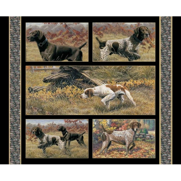 Springs Creative Show Dogs Wallhanging 36x43in. Panel 100% Cotton Fabric sold by the panel