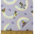 thumbnail image 1 of Springs Creative Woodstock & Rainbows on Lavender Cotton Fabric 100% Cotton Fabric sold by the yard, 1 of 1