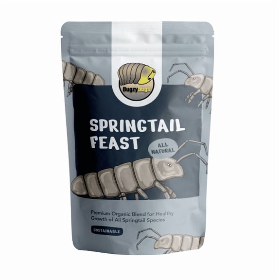 BugzyBugs Springtail Feast Powder Reptile Food, 1.2 oz Bag