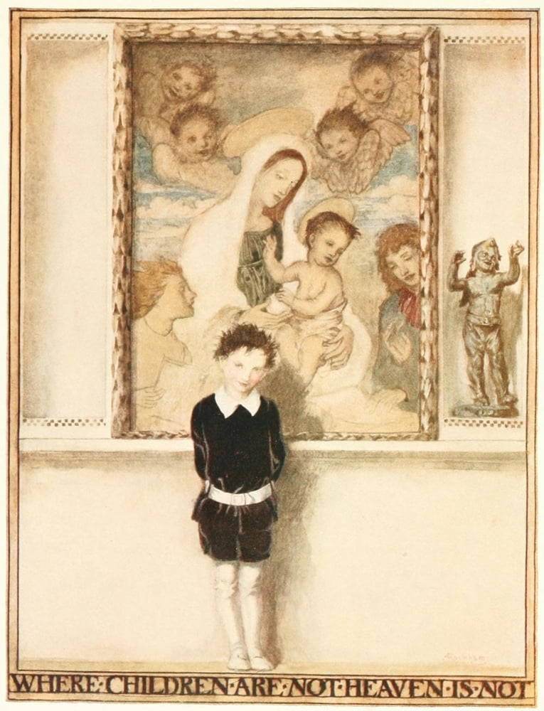 Springtide of Life 1918 Face & voice of a child Canvas Art - A Rackham (24 x 36)