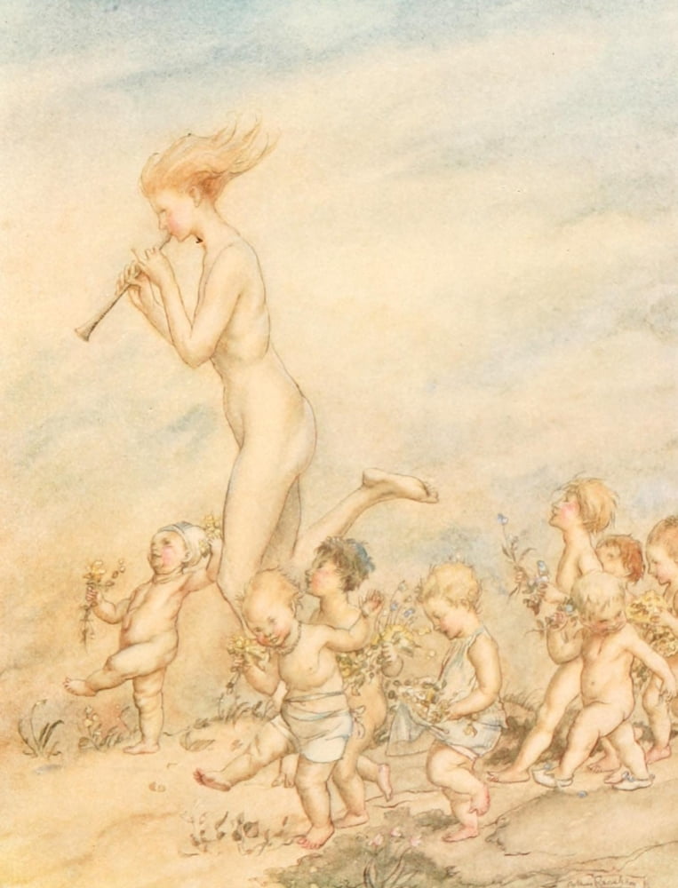 Springtide of Life 1918 Mays call musters Canvas Art - A Rackham (18 x 24)