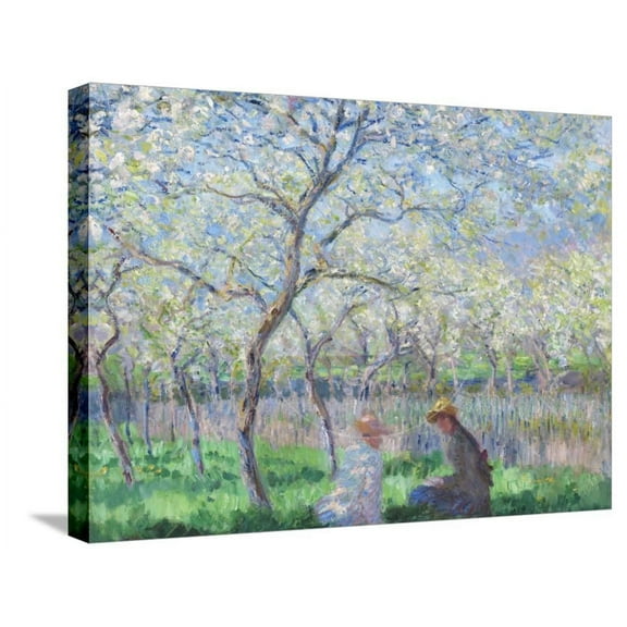 Springtime, 1886, Figurative Seasons Stretched Canvas Wall Art by Claude Monet Sold by Art.Com