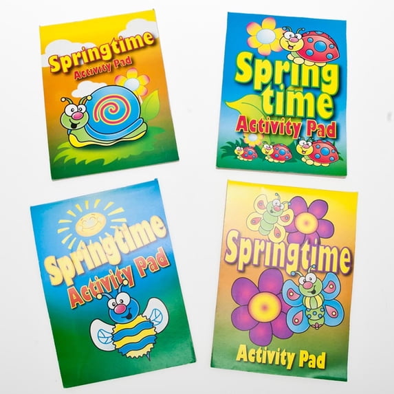 Springtime Activity Pad Assortment - Stationery - 12 Pieces