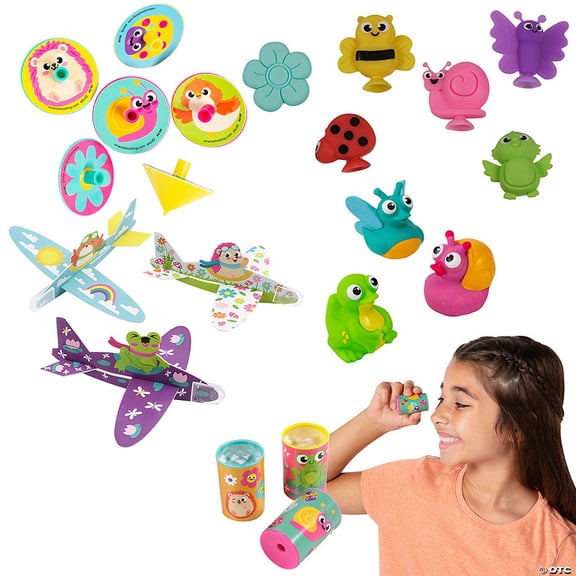 Springtime Animal Friends Toy Assortment - 240 Pieces