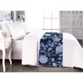 thumbnail image 1 of Springtime Bed Runner, Asian Vibes Leafy Branches with Simple Modern Floral Boho Pattern, Decorative Accent Bedding Scarf for Hotels Homes & Guest Rooms, King, Dark Lavender Ceil Blue, by Ambesonne, 1 of 3
