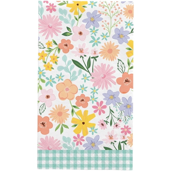 Springtime Blooms Paper Guest Dinner Napkins 16 Per Pack