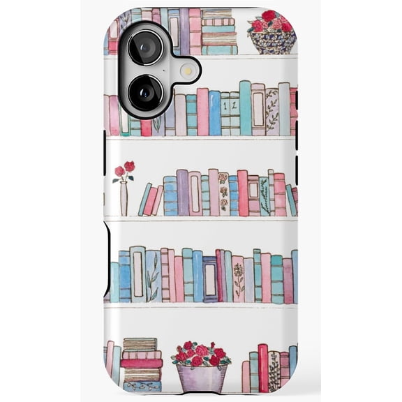 Springtime Bookcase Library Reader Art Bookworm Library Case Phone Case for iPhone 17 16 15 14 13 12 11 Pro Max