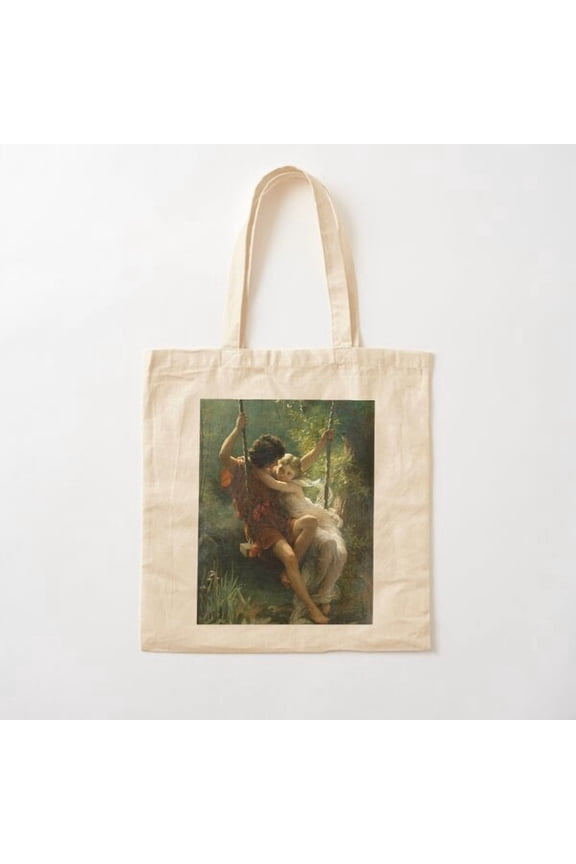 Springtime, By Pierre Auguste Cot Style 002 Canvas Tote Bags, Reusable Shopping Bag