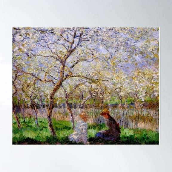 Springtime - Claude Monet (1886) Poster Wall Art, Modern Wall Decor For Living Room Bedroom, 8x12 UNFRAMED