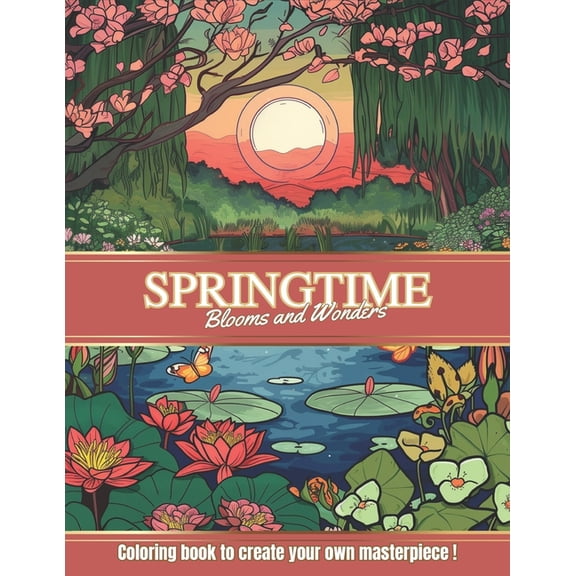 Springtime: Coloring book, (Paperback)