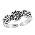 thumbnail image 1 of Springtime Daisy Floral Infinity Knot Vines Sterling Silver Toe or Pinky Ring for Women, 1 of 4