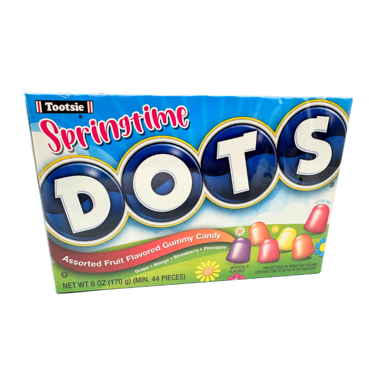 Springtime Dots | Chewy Assorted Fruit-Flavored Gummy Candy  3 Pack (6 oz Boxes, 44 Pieces Per Box)
