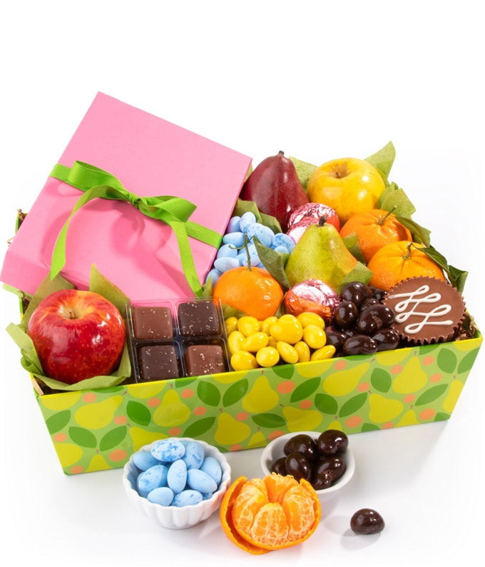 From You Flowers - Springtime Fruit & Treat Basket for Birthday, Anniversary, Get Well, Congratulations, Thank You, All Occasions