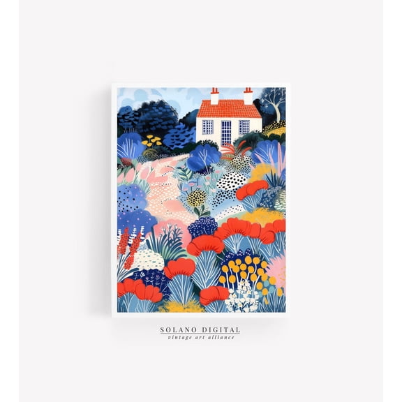 Springtime Illustration Home Decor Positivevibes Flowerpainting Wall Decor Uniquedesign Home Decor Happy Artwork Wall Art, Modern Wall Decor, 8x12 UNFRAMED