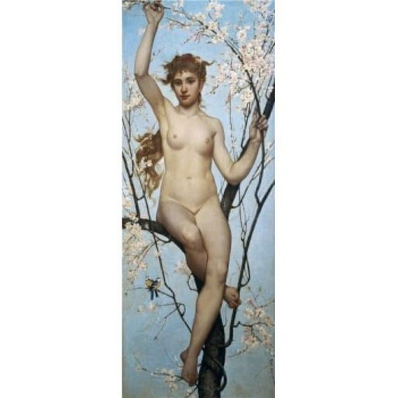 Springtime Joseph L. D. Bouvier 1841-1901 French Poster Print - 18 x 24 in.