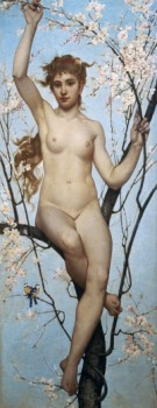 Springtime Joseph L D Bouvier (1841-1901French) Canvas Art - Joseph L D Bouvier (24 x 36)