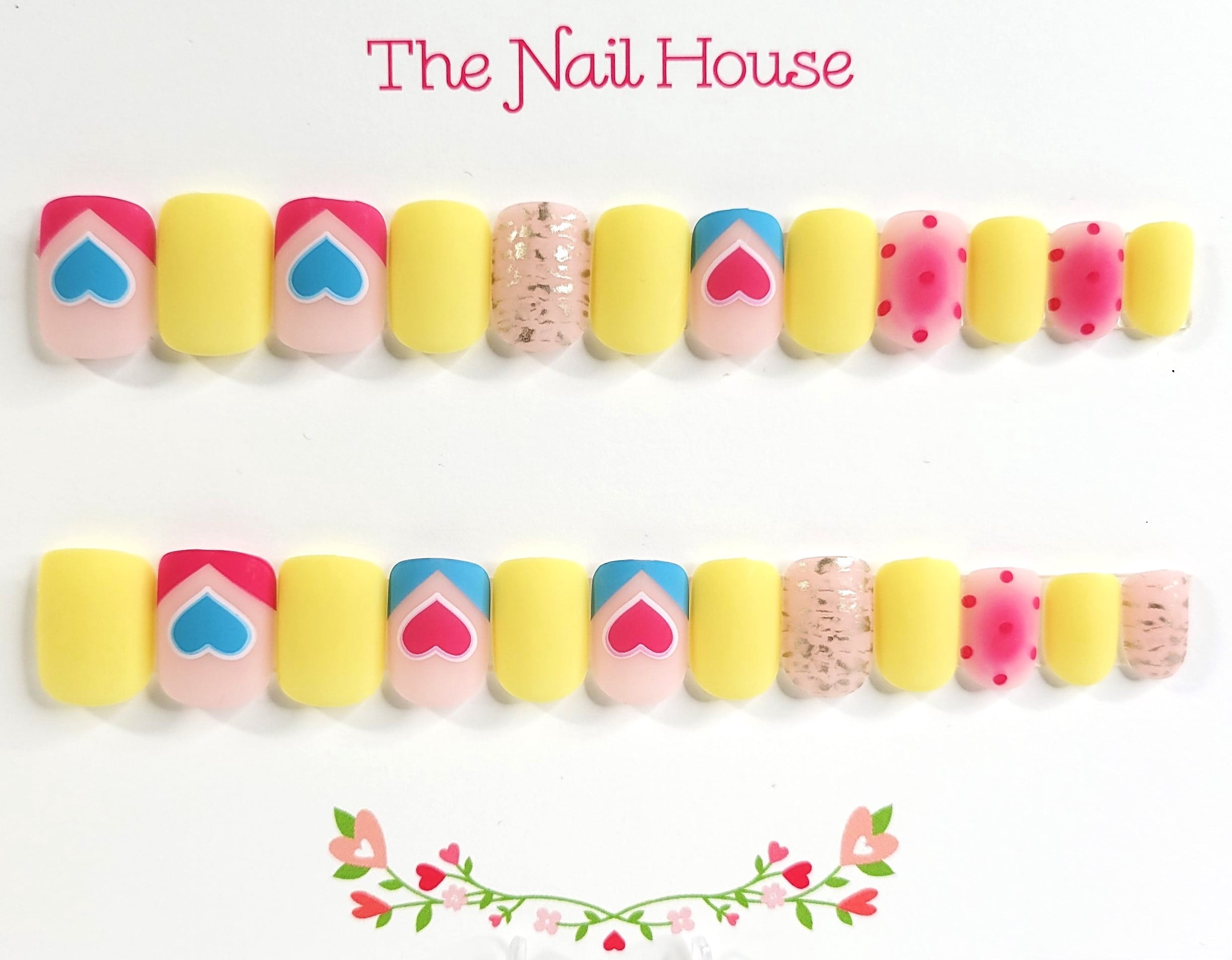 Springtime Love Matte Extra Short Square PressOn Nails By The