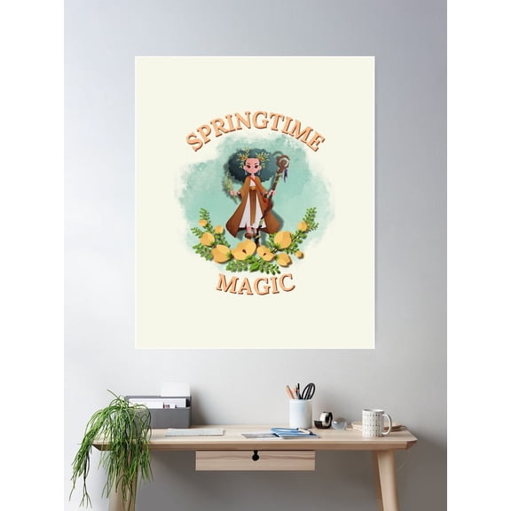 Springtime Magic Poster Wall Art, Modern Wall Decor For Living Room Bedroom, 12x18 UNFRAMED