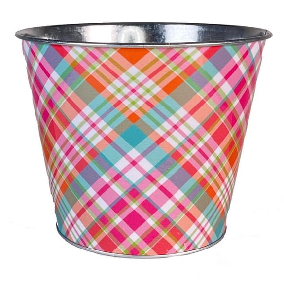 MDR Trading Inc. AI-GA3266MUL_Q01 Springtime Plaid Pattern Planter