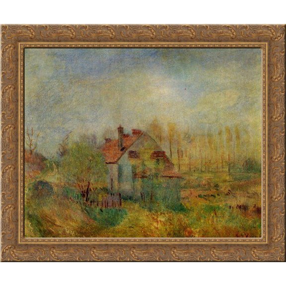 Springtime Scene Morning 24x20 Gold Ornate Wood Framed Canvas Art by Alfred Sisley