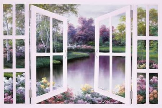 Springtime Symphony through Door Canvas Art - Diane Romanello (20 x 28)
