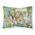 thumbnail image 1 of Springtime Teddy Bears in Flowers Fabric Standard Pillowcase, 1 of 2